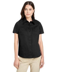Harriton M585W - Ladies Advantage IL Short-Sleeve Work Shirt Noir