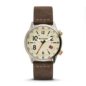 COLUMBIA TIMING CSC01-002 - Outbacker Watch: Stone Dial/Saddle Leather