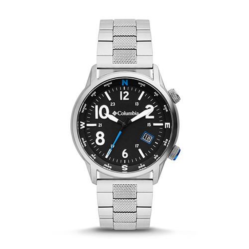 COLUMBIA TIMING CSC01-005 - Outbacker Watch: Black Dial/Stainless Steel