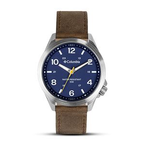 COLUMBIA TIMING CSS10-002 - Crestview Watch: Navy Dial/Saddle Leather