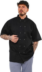 BonChef B102 - Danny Short Sleeve Chef Jacket Unisex Black