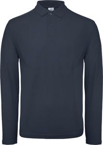 B&C CGPUI12 - ID.001 Men's long-sleeved polo shirt Navy