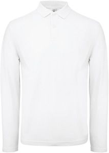 B&C CGPUI12 - ID.001 Men's long-sleeved polo shirt Weiß