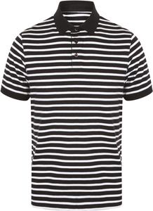 Front Row FR230 - Striped jersey polo shirt Navy / White