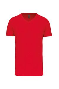 Kariban K3028IC - Men's BIO150IC V-neck t-shirt Red