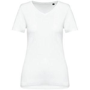 Kariban Premium PK305 - Ladies' V-neck short-sleeved Supima® t-shirt White