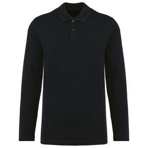 Kariban Premium PK202 - Men's long-sleeved Supima® polo shirt Black