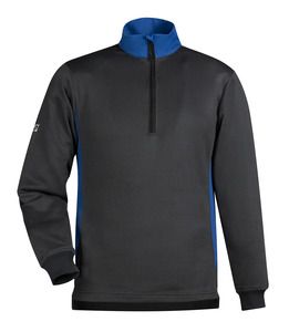 Puma Workwear PW4000 - Unisex sweater met ritskraag Antraciet / Blauw