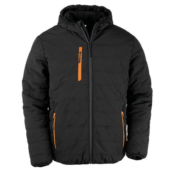 Result R240X - Eco-Friendly Black Quilted Jacket with Fleece Lining