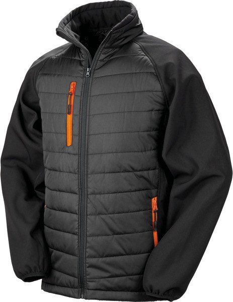 Result R237X - BLACK COMPASS PADDED SOFT SHELL JACKET