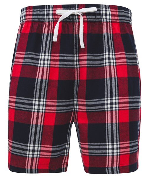 Skinnifit SFM082 - Classic Tartan Flannel Shorts with Elastic Waist