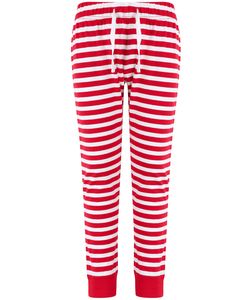 Skinnifit SM085 - Pantaloni da pigiama bambino Rosso / Bianco