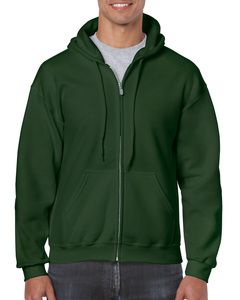 Gildan GIL18600 - Pullover mit Kapuzen mit voller Reißverschluss für ihn Wald Grün