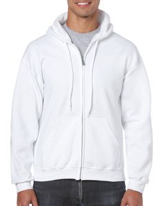 Gildan GIL18600 - Pullover mit Kapuzen mit voller Reißverschluss für ihn Weiß