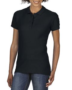 GILDAN GIL64800L - Polo Softstyle Double Pique SS for her Black