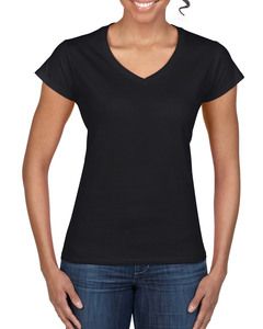 GILDAN GIL64V00L - T-shirt V-Neck SoftStyle SS for her Black