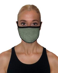 StarTee ST911 - Unisex 2-Layer Cotton Face Mask Mltry Green/Blk