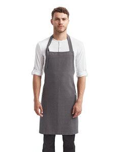Artisan Collection by Reprime RP122 - Unisex Regenerate Sustainable Bib Apron Grey Denim