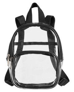 BAGedge BE268 - Unisex Clear PVC Mini Backpack Negro