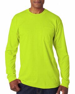Bayside BA1730 - Adult Long-Sleeve T-Shirt with Pocket Lime Green