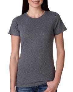 Bayside 4990 - Ladies 4.2 oz., 100% Ring-Spun Cotton  Jersey T-Shirt Heather Char