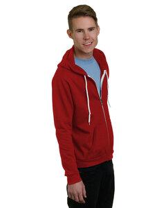 Bayside BA875 - Unisex 7 oz., 50/50 Full-Zip Fashion Hooded Sweatshirt Cardinal