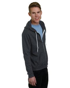Bayside BA875 - Unisex 7 oz., 50/50 Full-Zip Fashion Hooded Sweatshirt Carbón de leña Heather