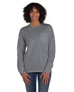 ComfortWash by Hanes GDH250 - Unisex Garment-Dyed Long-Sleeve T-Shirt with Pocket Concrete