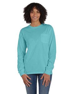 ComfortWash by Hanes GDH250 - Unisex Garment-Dyed Long-Sleeve T-Shirt with Pocket Mint