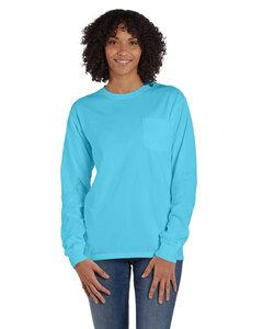 ComfortWash by Hanes GDH250 - Unisex Garment-Dyed Long-Sleeve T-Shirt with Pocket Freshwater