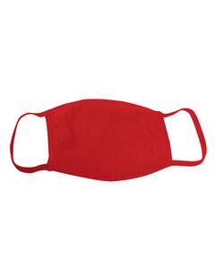 Bayside 1900BY - Adult Cotton Face Mask Made in USA Rojo