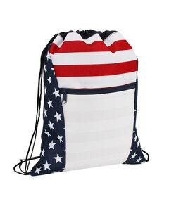 Liberty Bags OAD5050 - OAD Americana Drawstring Bag Red/White/Blue