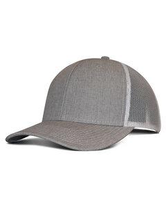 Fahrenheit F211 - Heathered Cotton Polyester Trucker Hat Grey Hthr/White