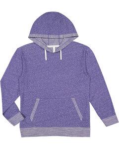 LAT 6779 - Adult Harborside Melange French Terry Hooded Sweatshirt Purple Melange