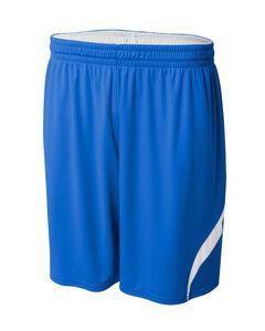 A4 N5364 - Adult Performance Doubl/Double Reversible Basketball Short Royal/White