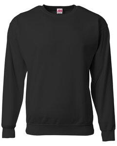 A4 N4275 - Men's Sprint Tech Fleece Crewneck Sweatshirt Black