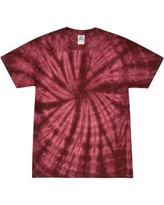 Tie-Dye CD101 - Adult 5.4 oz., 100% Cotton Spider Tie Dye T-shirt Spider Burgundy