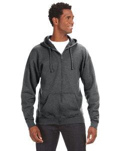 J. America 8821 - Premium Full-Zip Hooded Sweatshirt Charcoal