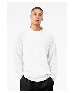 Bella+Canvas 3901 - Unisex Sponge Fleece Crewneck Sweatshirt Solid White Trblnd