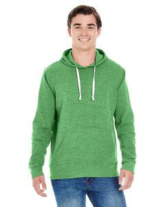 J. America J8871 - Adult Tri-Blend Fleece Pullover Hood Green Triblend