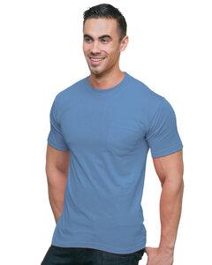 Bayside 3015 - Union-Made Short Sleeve T-Shirt with a Pocket Carolina del Azul