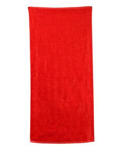 Carmel Towel Company C3060X - Chevron Velour Beach Towel Rojo