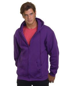 Bayside 900 - USA-Made Full-Zip Hooded Sweatshirt Púrpura
