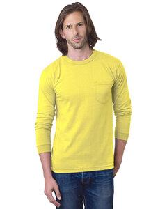 Bayside 8100 - USA-Made Long Sleeve T-Shirt with a Pocket Amarillo