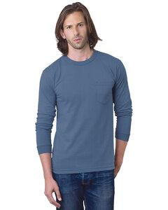 Bayside 8100 - USA-Made Long Sleeve T-Shirt with a Pocket Denim