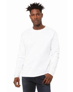 Bella+Canvas 3945 - Unisex Drop Shoulder Sweatshirt Dtg White