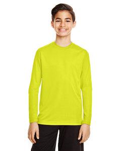 Team 365 TT11YL - Youth Zone Performance Long-Sleeve T-Shirt Safety Yellow