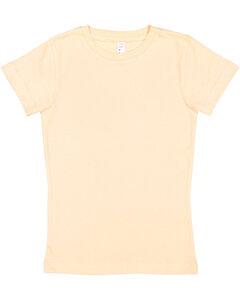 LAT 2616 - Girls' Fine Jersey Longer Length T-Shirt Peachy