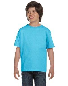 Hanes 5480 - Youth ComfortSoft® Heavyweight T-Shirt Azul Cielo