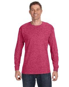 Jerzees 29L - 5.6 oz., 50/50 Heavyweight Blend™ Long-Sleeve T-Shirt  Vint Hthr Red